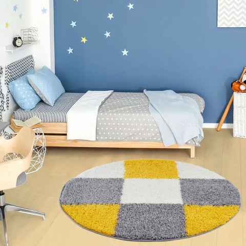Myshaggy Geometric Yellow Rug - Rugs