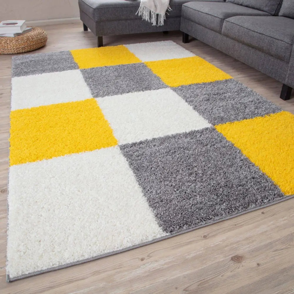 Myshaggy Geometric Yellow Rug - Rugs