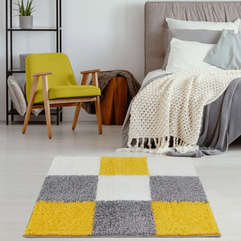 Myshaggy Geometric Yellow Rug - Rugs