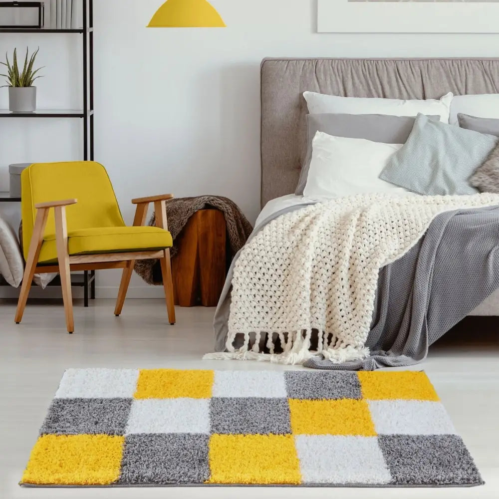 Myshaggy Geometric Yellow Rug - Rugs
