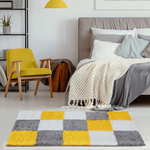 Myshaggy Geometric Yellow Rug - Rugs
