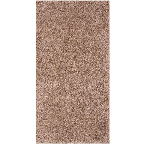 A plush myshaggy solid beige rug with a soft textured surface in warm taupe perfect as a solid beige rug option