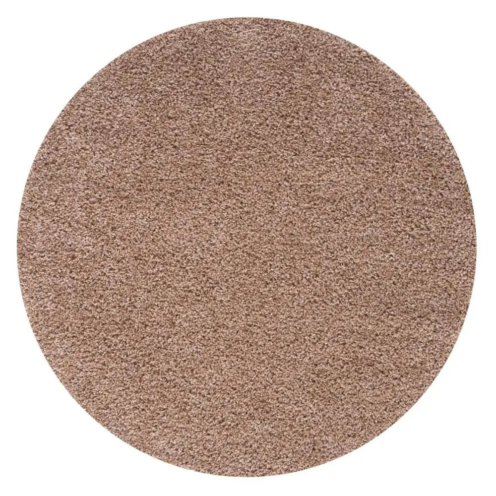 Myshaggy Solid Beige Rug - Ø 120 cm - Rugs