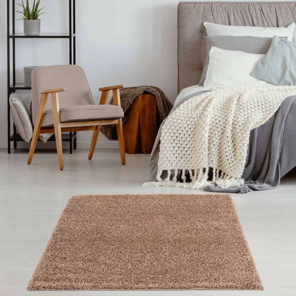 Myshaggy Solid Beige Rug - Rugs