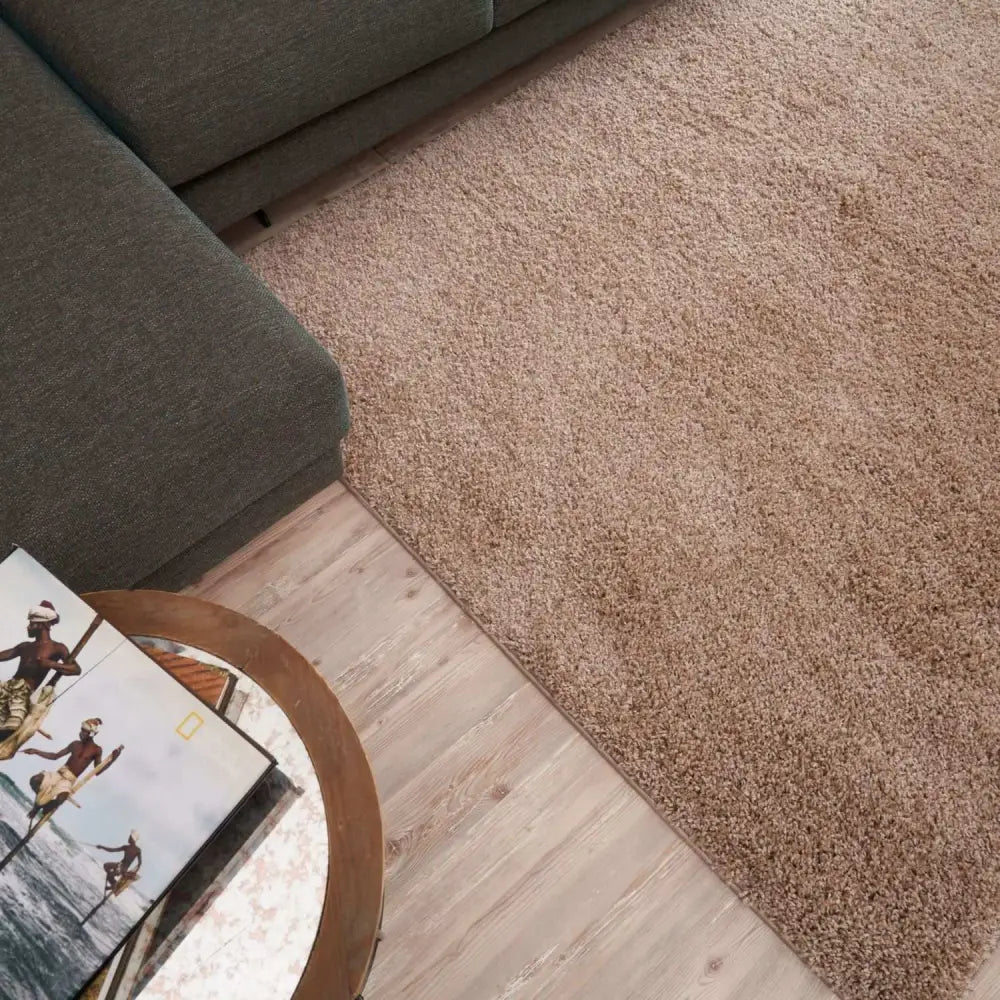 Myshaggy Solid Beige Rug - Rugs