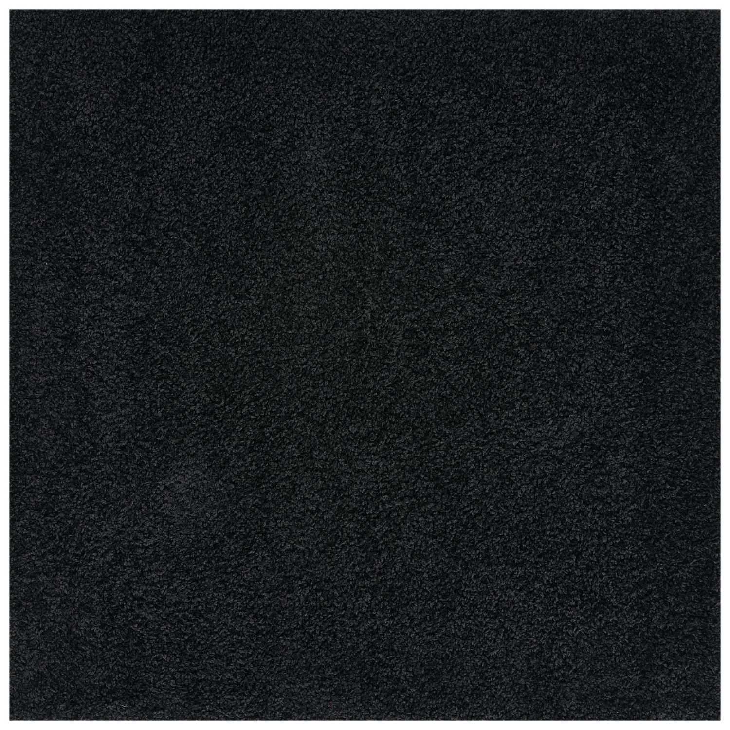 Black textured carpet tile from myshaggy solid black rug offering a soft solid black rug option for any room