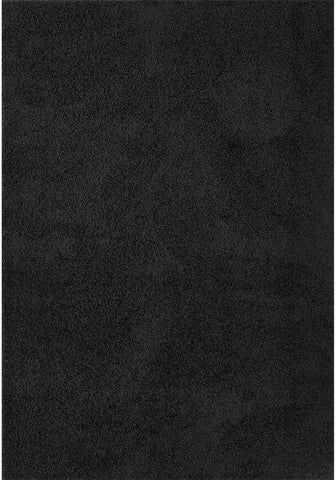 Black rug with soft textured surface from myshaggy solid black collection perfect as a plush solid black rug
