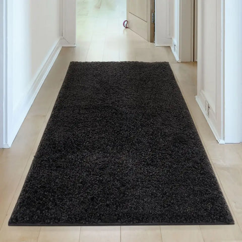 Myshaggy Solid Black Rug - Rugs