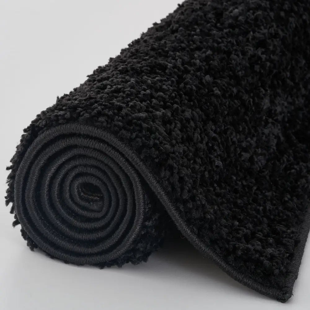 Myshaggy Solid Black Rug - Rugs