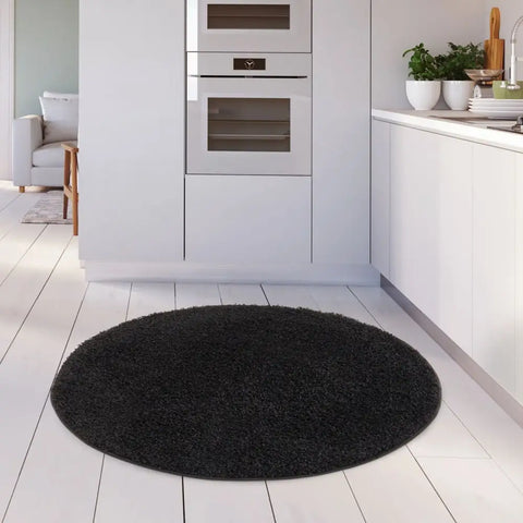 Myshaggy Solid Black Rug - Rugs