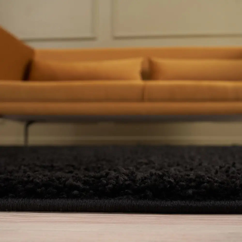 Myshaggy Solid Black Rug - Rugs