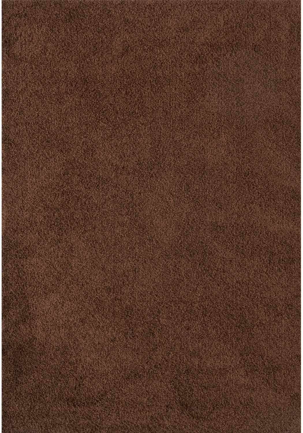 A plush myshaggy solid brown rug with a soft shaggy texture perfect as a cozy brown rug for any room