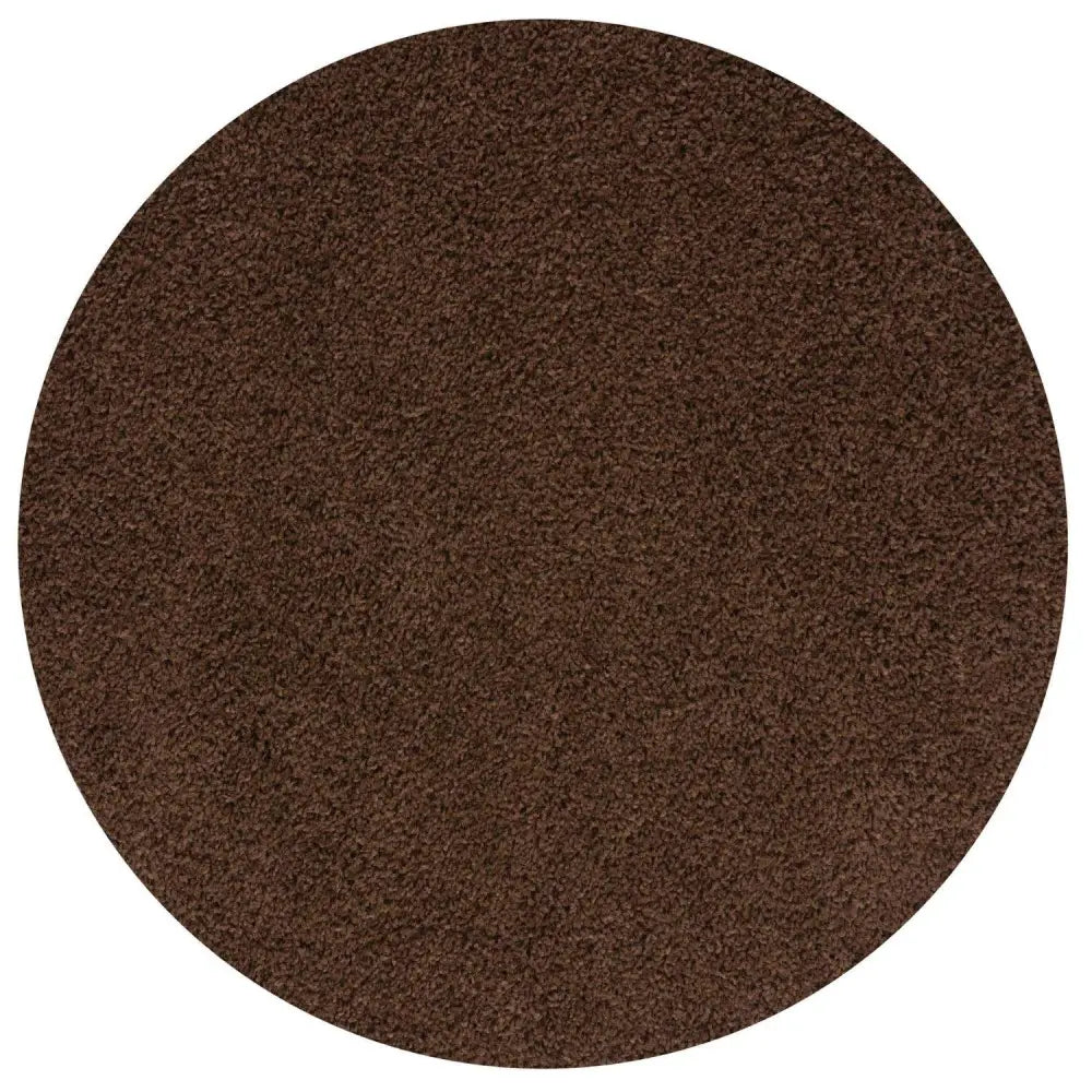 Myshaggy Solid Brown Rug - Ø 120 cm - Rugs