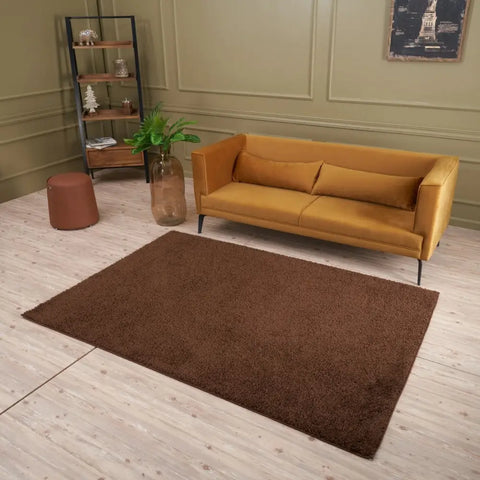Myshaggy Solid Brown Rug - Rugs