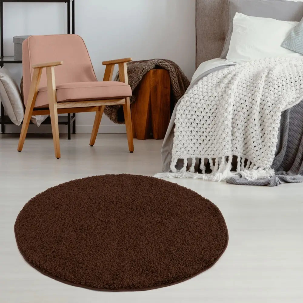 Myshaggy Solid Brown Rug - Rugs