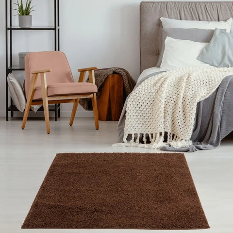 Myshaggy Solid Brown Rug - Rugs