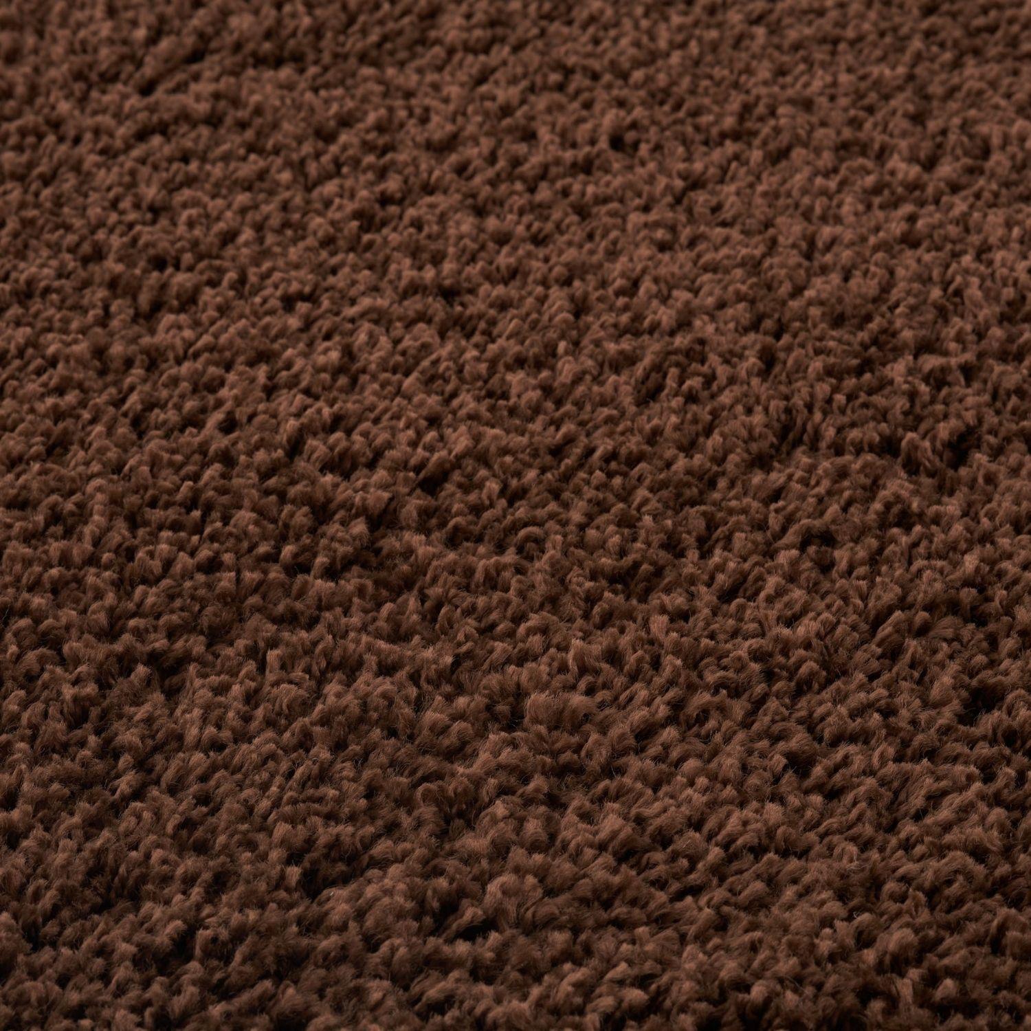 Chocolate brown plush carpet with dense soft texture in myshaggy solid brown solid brown rug for cozy spaces