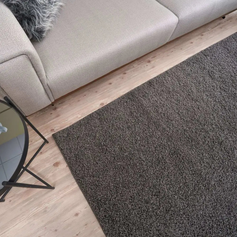 Myshaggy Solid Dark Grey Rug - Rugs