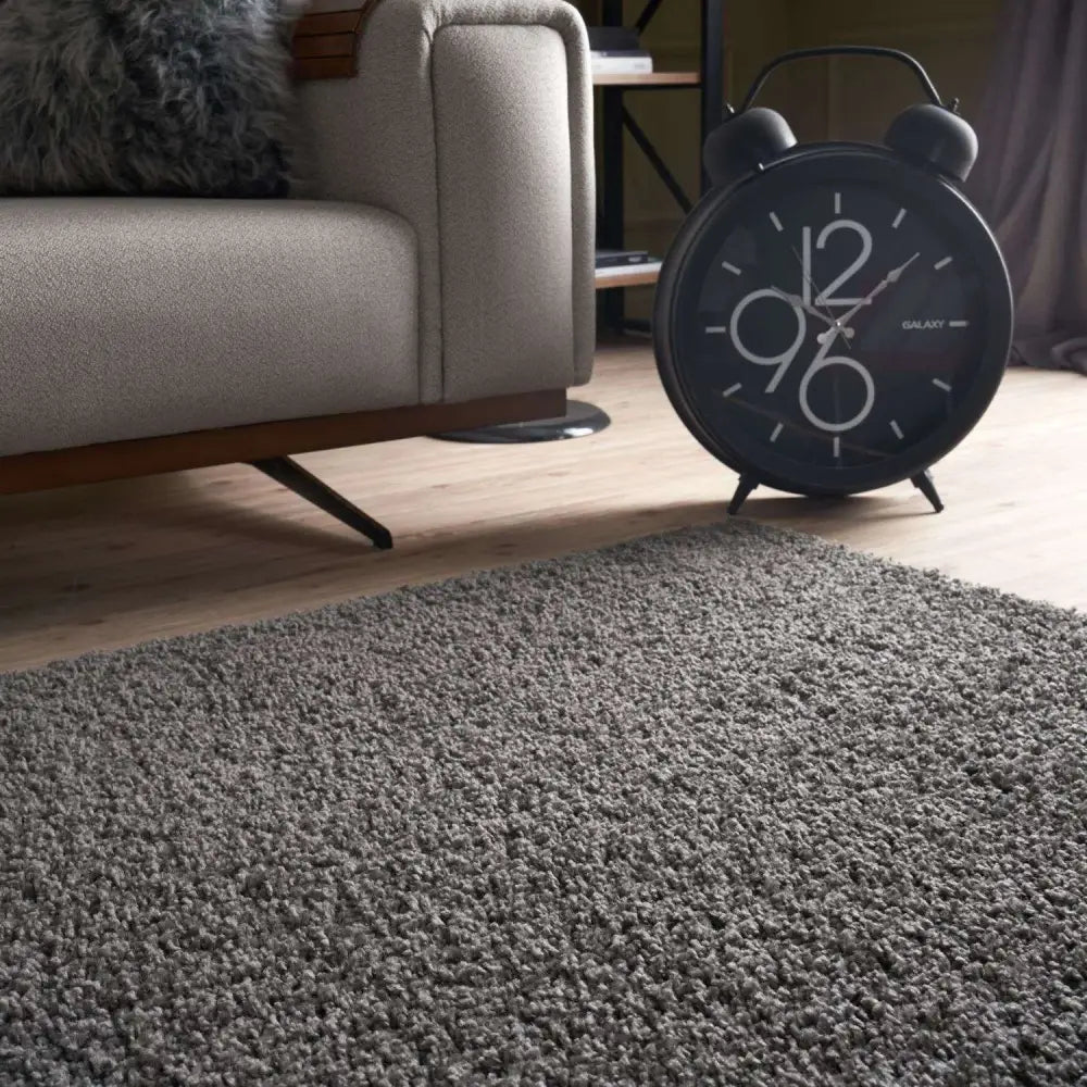 Myshaggy Solid Dark Grey Rug - Rugs