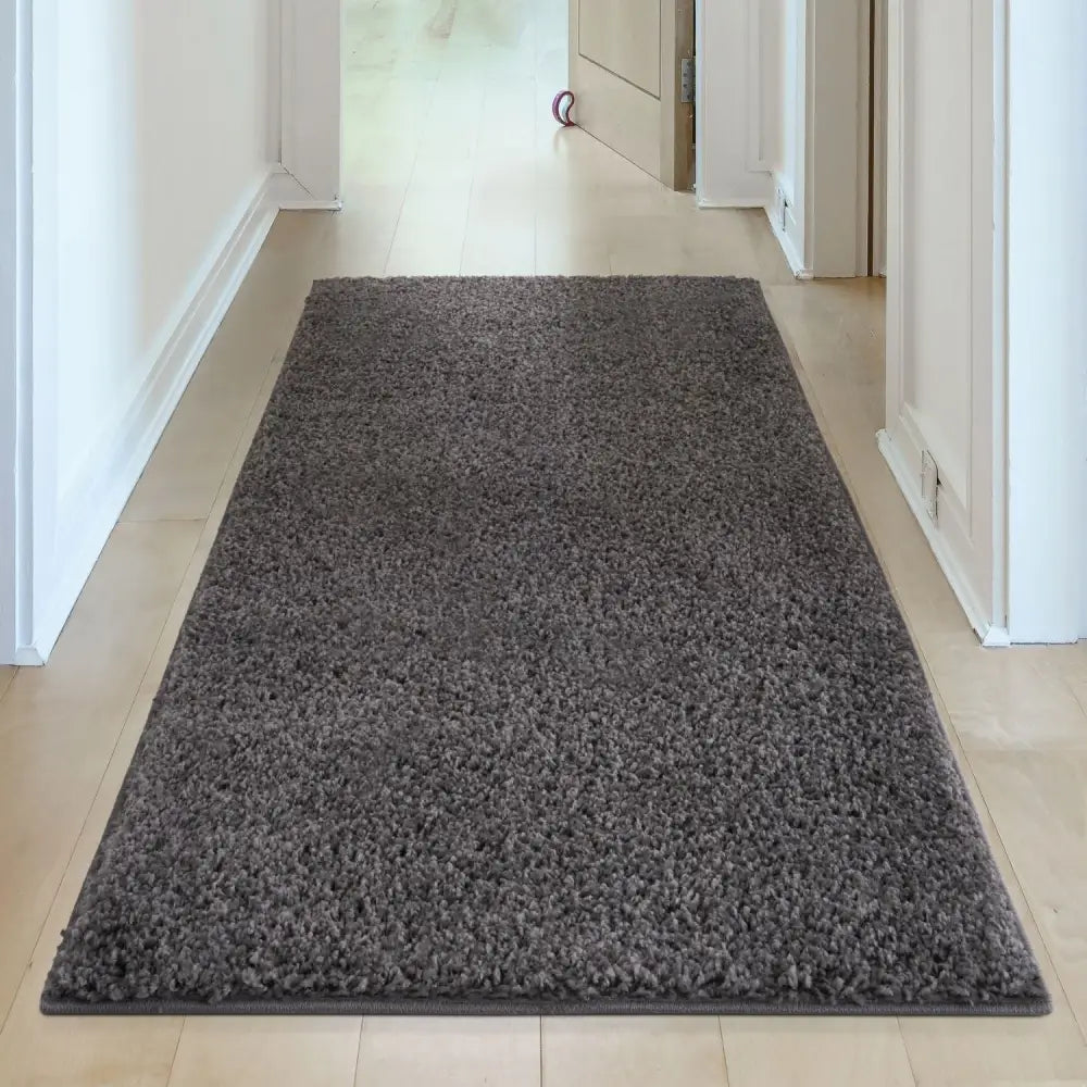 Myshaggy Solid Dark Grey Rug - Rugs