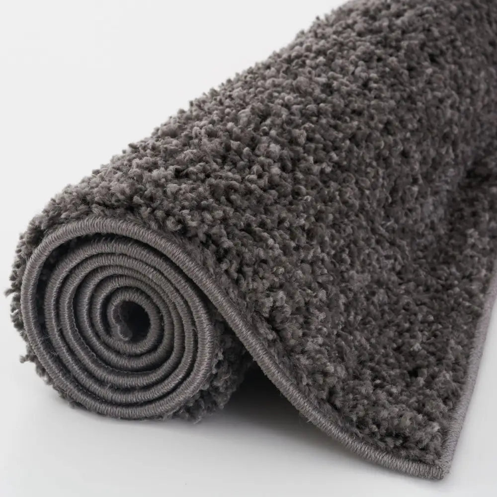 Myshaggy Solid Dark Grey Rug - Rugs