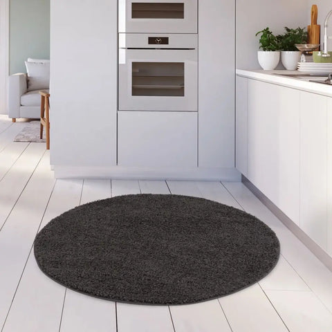 Myshaggy Solid Dark Grey Rug - Rugs