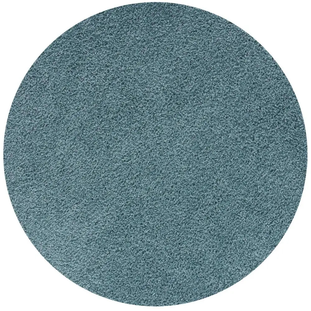 Myshaggy Solid Duck Egg Blue Rug - Ø 120 cm - Rugs