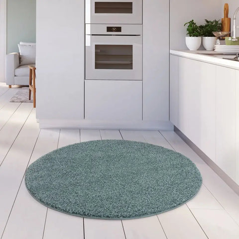 Myshaggy Solid Duck Egg Blue Rug - Rugs