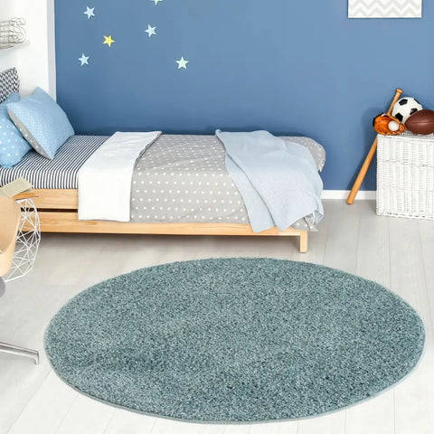Myshaggy Solid Duck Egg Blue Rug - Rugs