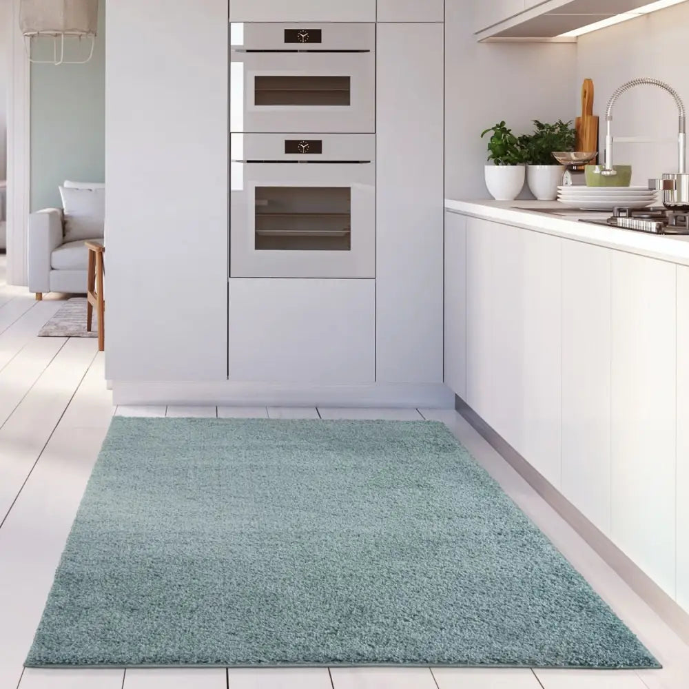 Myshaggy Solid Duck Egg Blue Rug - Rugs