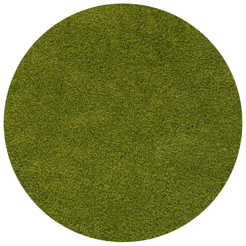 Myshaggy Solid Green Rug - Ø 120 cm - Rugs