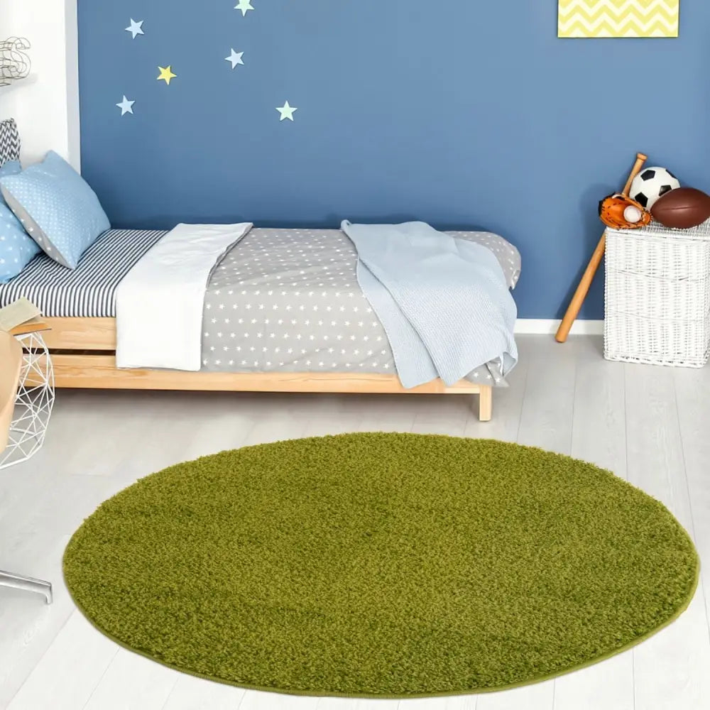 Myshaggy Solid Green Rug - Rugs