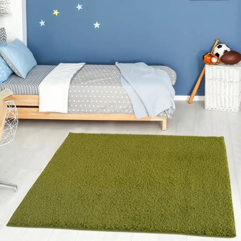 Myshaggy Solid Green Rug - Rugs