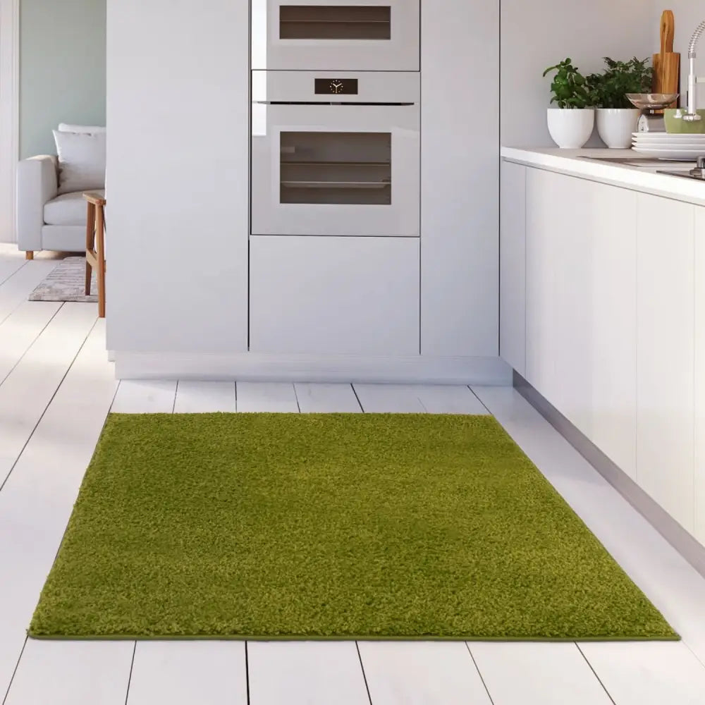 Myshaggy Solid Green Rug - Rugs