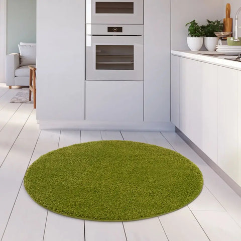 Myshaggy Solid Green Rug - Rugs