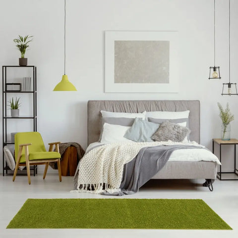 Myshaggy Solid Green Rug - Rugs