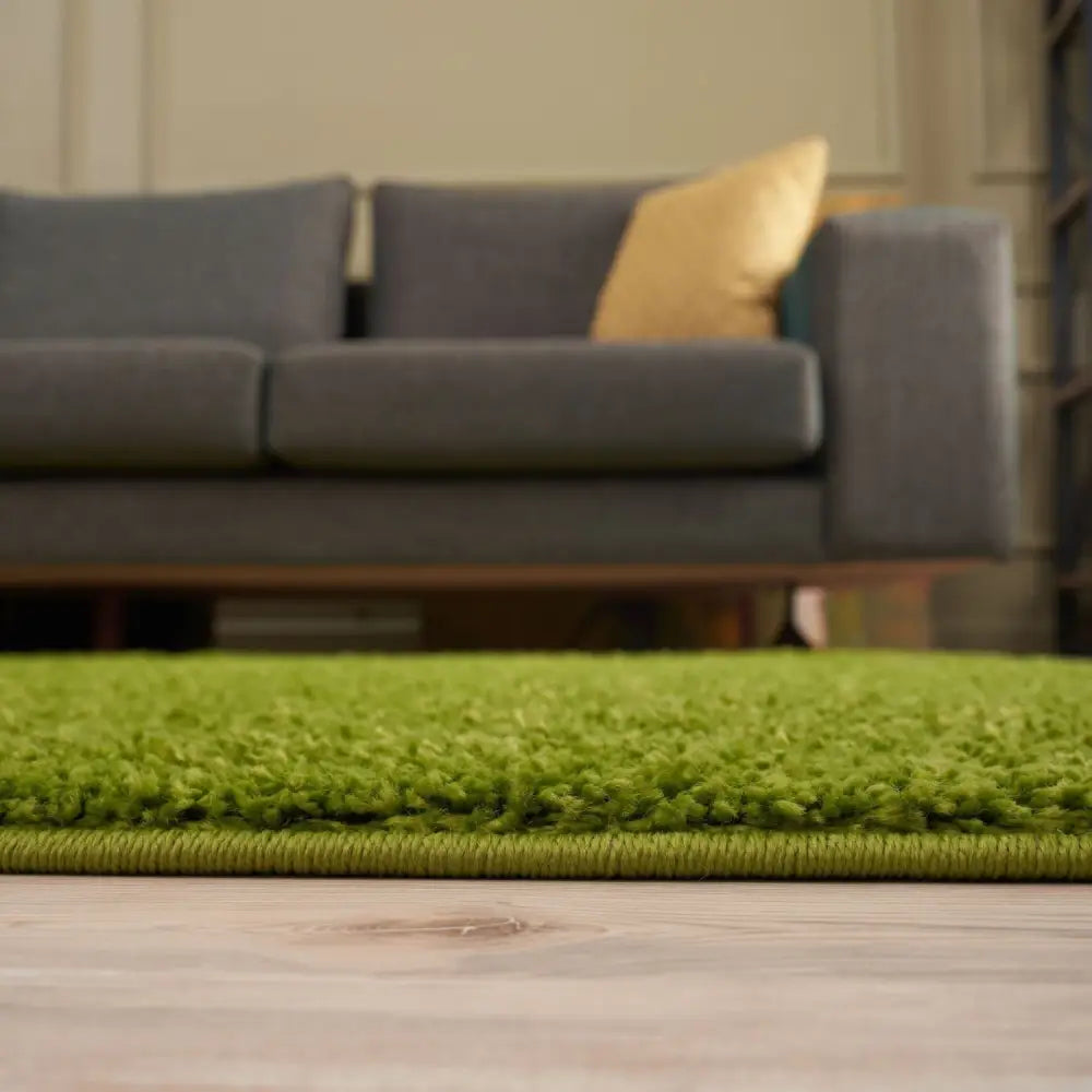 Myshaggy Solid Green Rug - Rugs