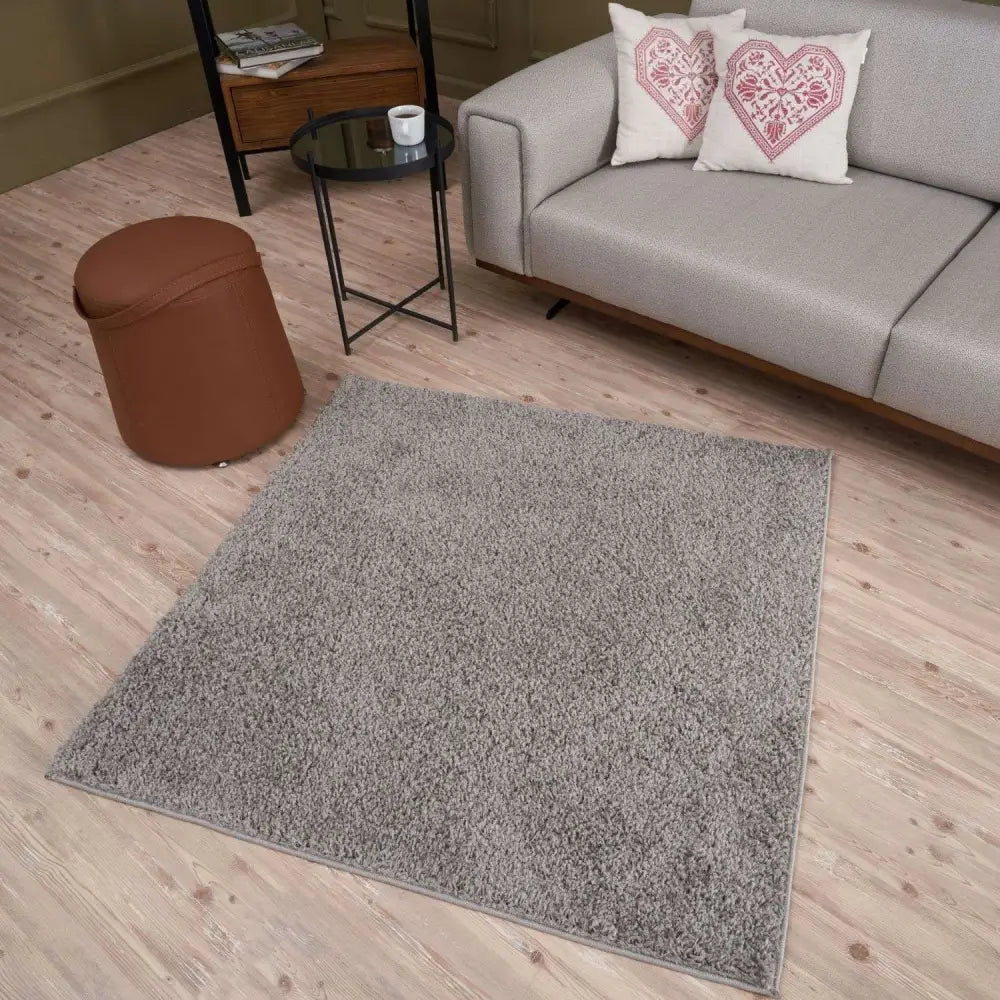 Myshaggy Solid Grey Rug - Rugs