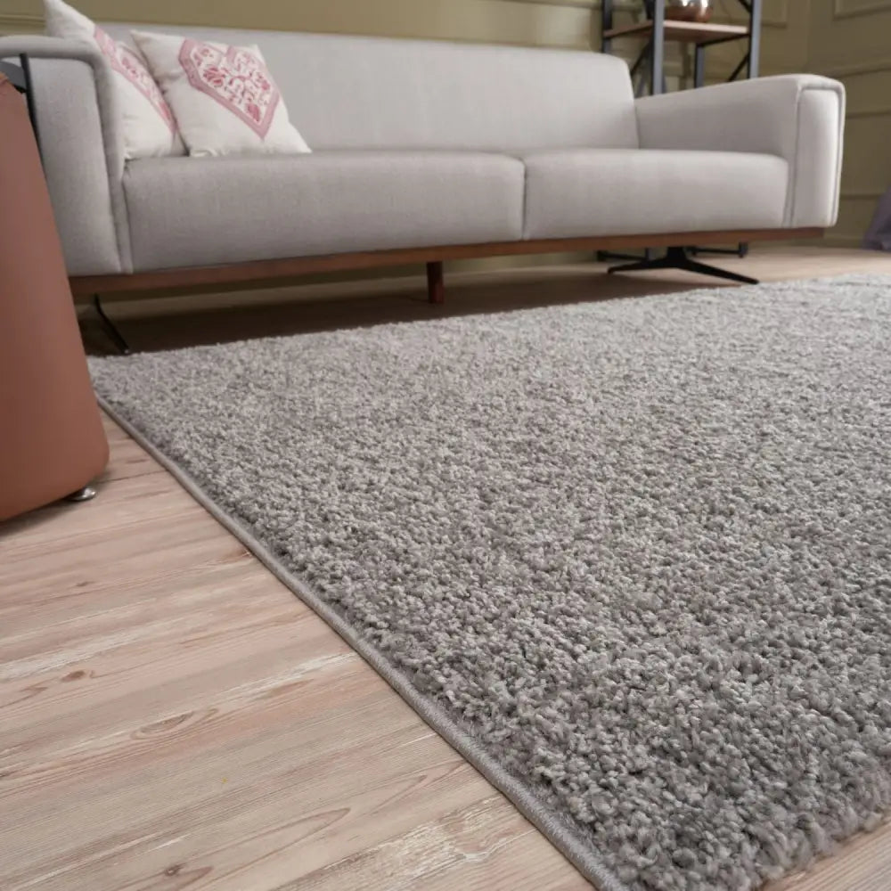 Myshaggy Solid Grey Rug - Rugs
