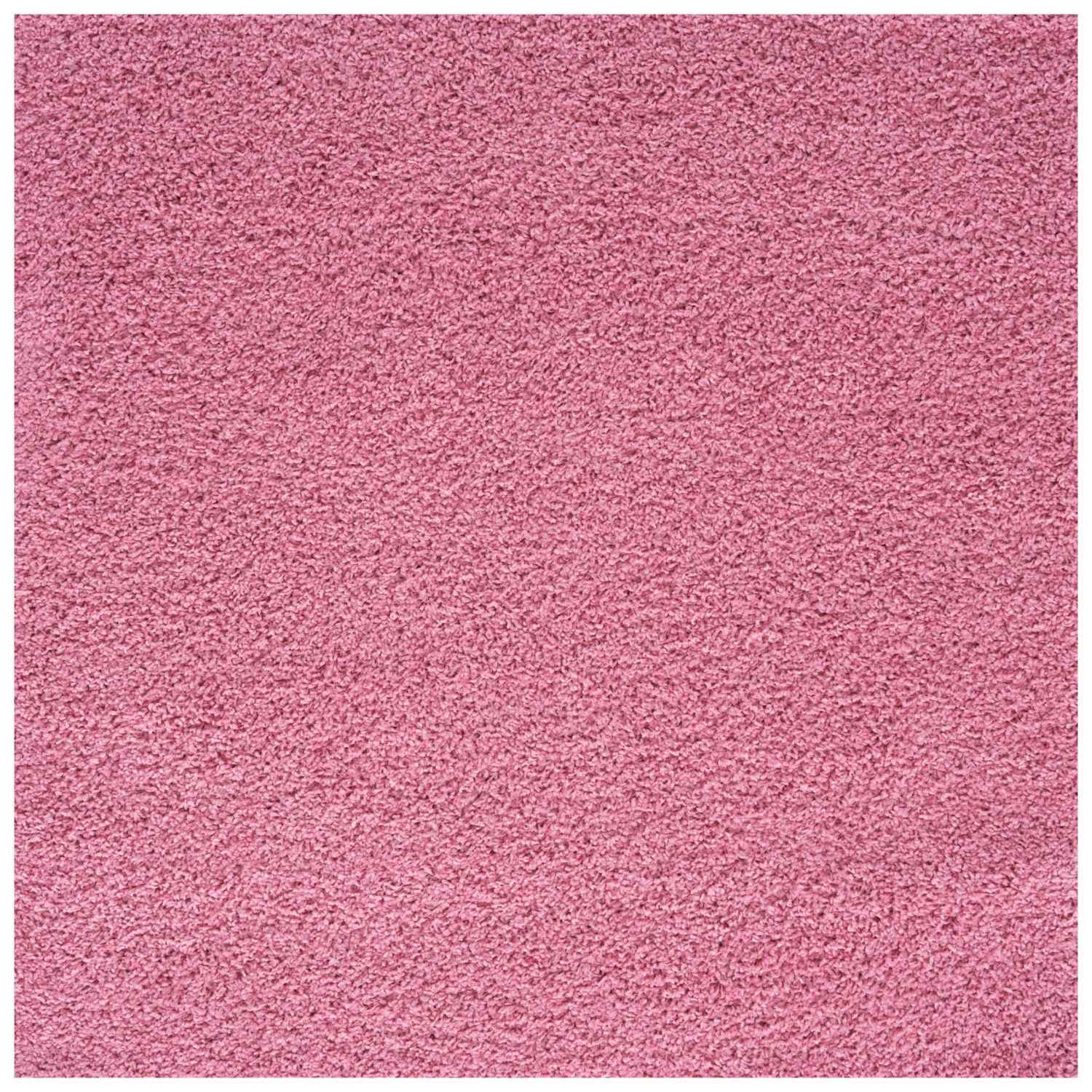 Myshaggy solid pink textured carpet with plush shaggy surface perfect for a cozy solid pink rug look