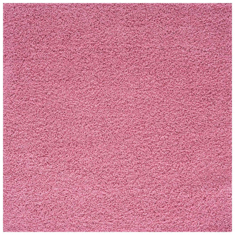 Myshaggy solid pink textured carpet with plush shaggy surface perfect for a cozy solid pink rug look