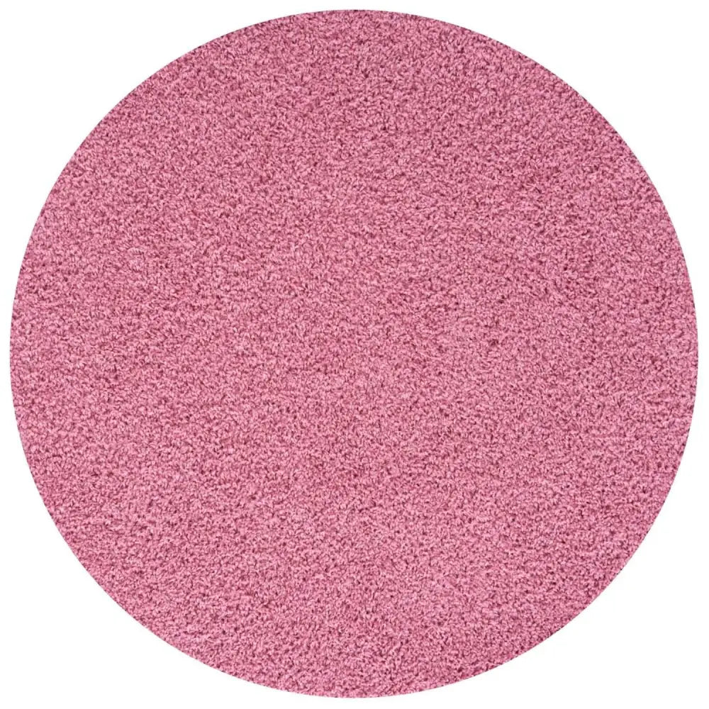 Myshaggy Solid Pink Rug - Ø 120 cm - Rugs