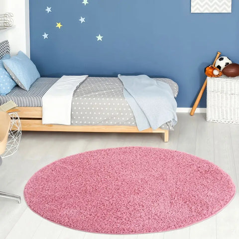 Myshaggy Solid Pink Rug - Rugs