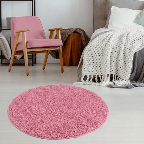 Myshaggy Solid Pink Rug - Rugs