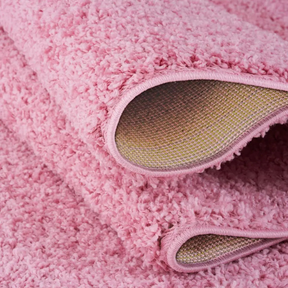 Myshaggy Solid Pink Rug - Rugs