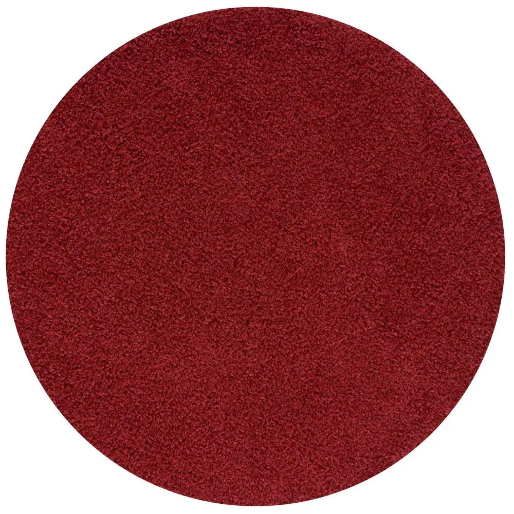 Myshaggy Solid Red Rug - Ø 120 cm - Rugs