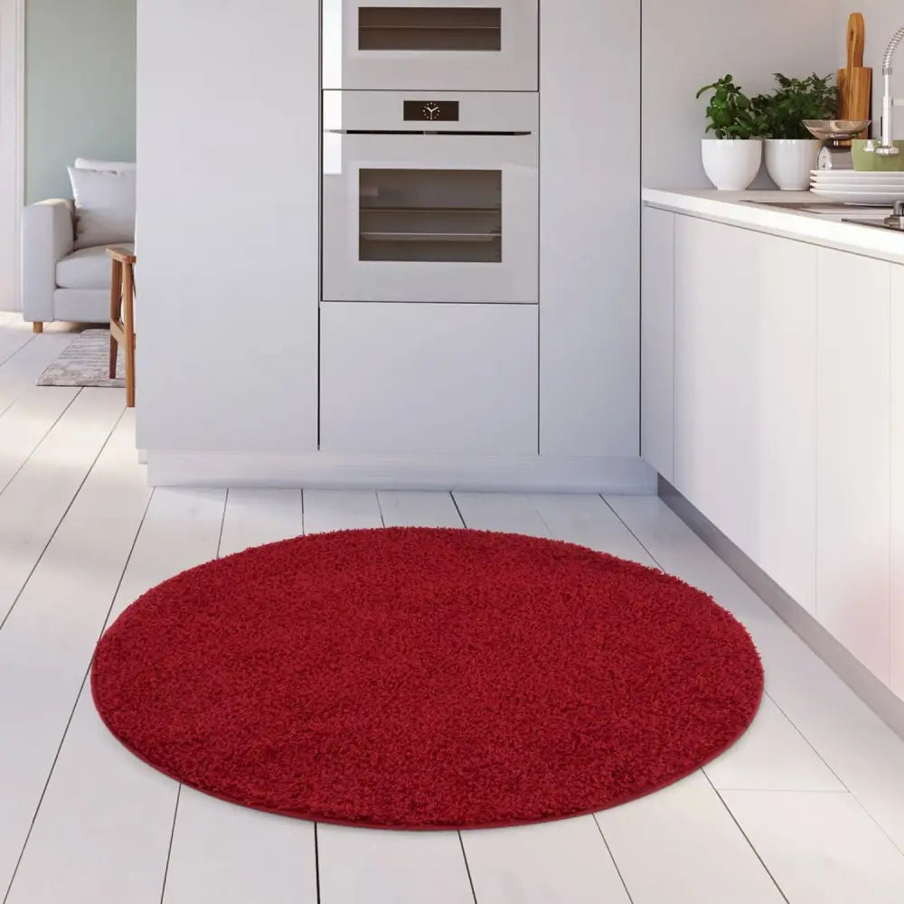 Myshaggy Solid Red Rug - Rugs