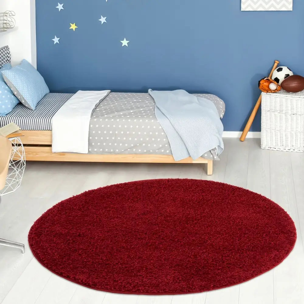 Myshaggy Solid Red Rug - Rugs