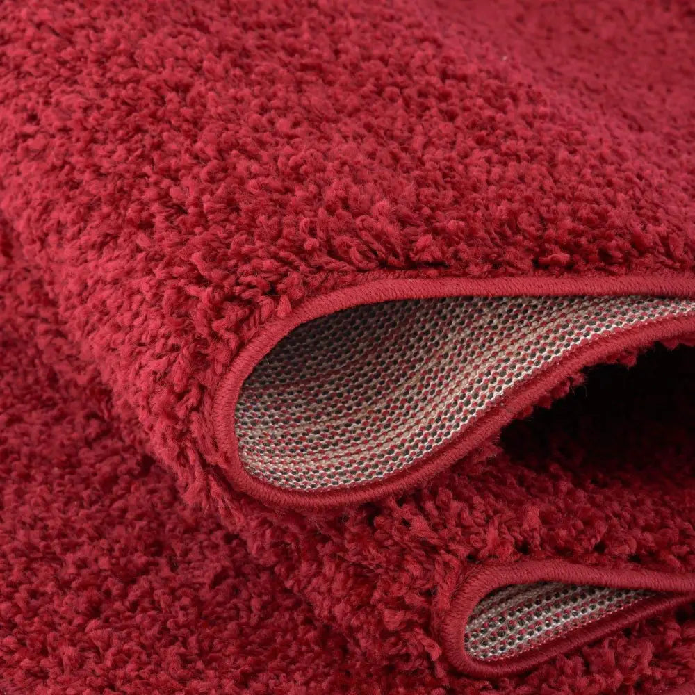 Myshaggy Solid Red Rug - Rugs