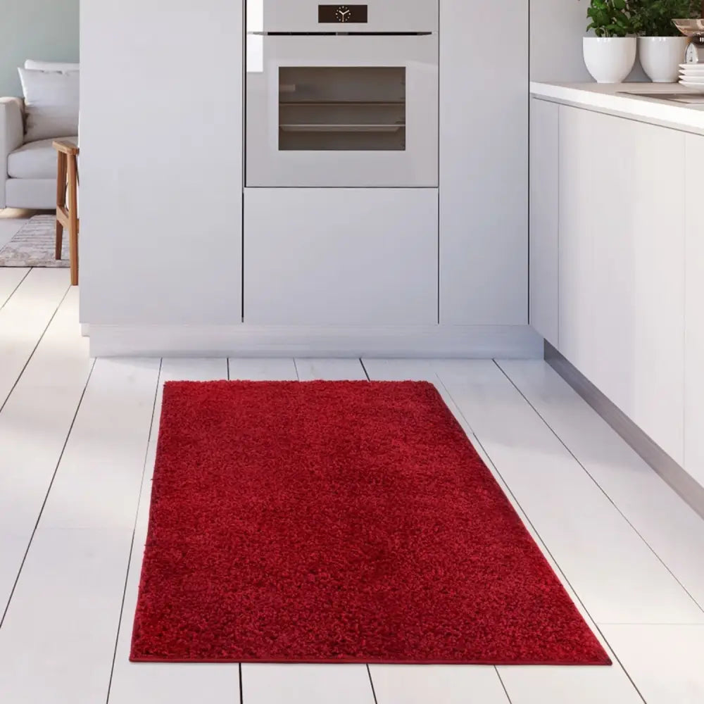 Myshaggy Solid Red Rug - Rugs